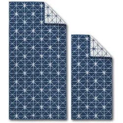 Dyckhoff Frottierserie Blue Island blau Sterne Duschtuch 70 x 140 cm