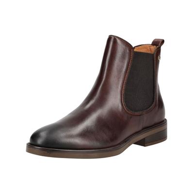 Ankleboots PIKOLINOS "PIKOLINOS Stiefelette Leder/Textil", Damen, Gr. 41, braun (dunkelbraun), Leder, Textil, Schuhe Ankleboots