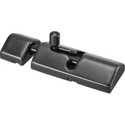 Schieberiegel mit Abdeckung, federgelagert, A4/Nylon, 67mm, für Aufbau, schwarz matt