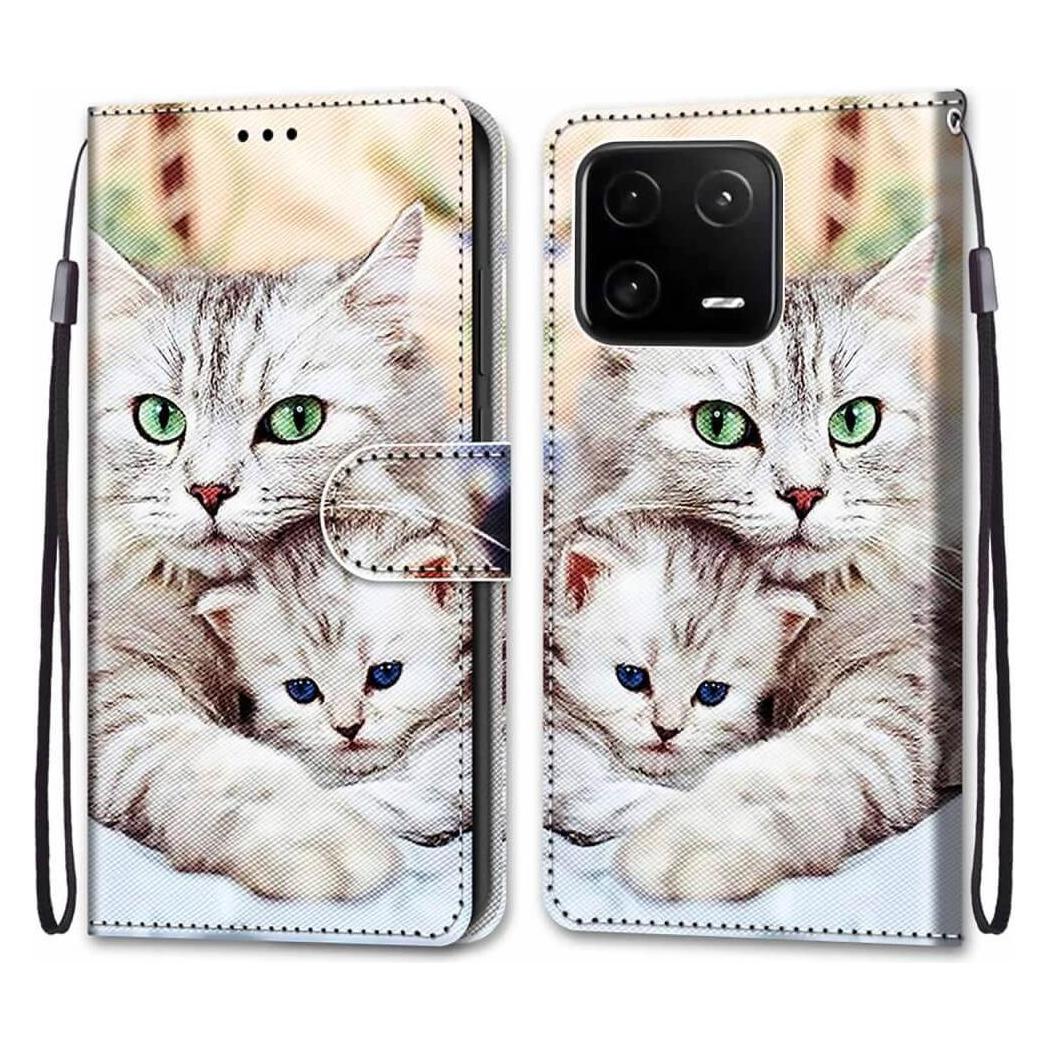 Cover-Discount Xiaomi 13 Pro - Leder Etui Hülle Katzen (Xiaomi 13 Pro) (660121561C)
