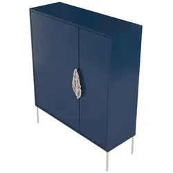 Schuhschrank  Merlin , blau , Maße (cm): B: 100 H: 120