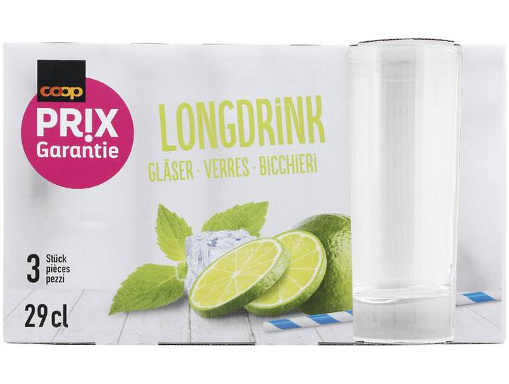 Prix Garantie Longdrink Gläser 29cl 3 Stück