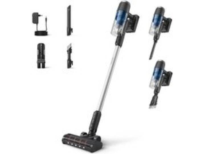 Philips Série 3000 Aspirateur sans Fil Aspiration Puissante sur Sols Durs Autonomie de 60 Minutes Buse avec Éclairage LED Outils