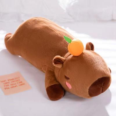 Inspired Finds Giant Kawaii Capybara Plush Pillow Ultra Soft Cuddly Friend For All Ages 23.62 In orange Capybara Mb