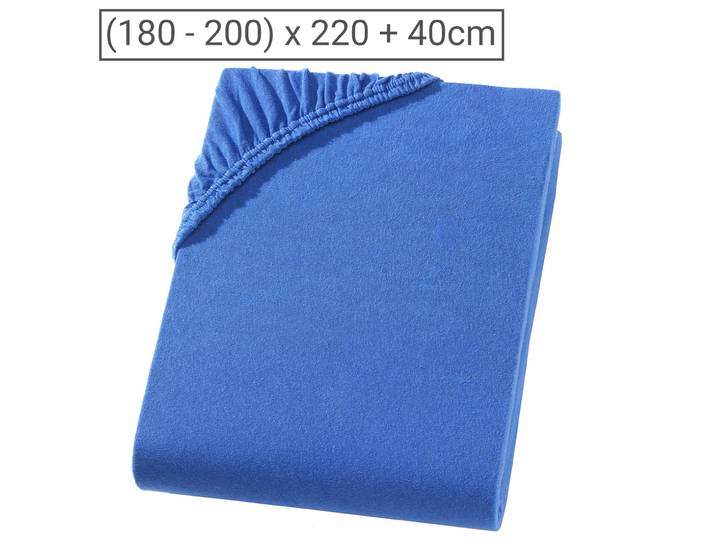 Wasser-/Boxspringbett Superb Qualitäts-Jersey Fixleintuch, royal, 200 x 220 cm
