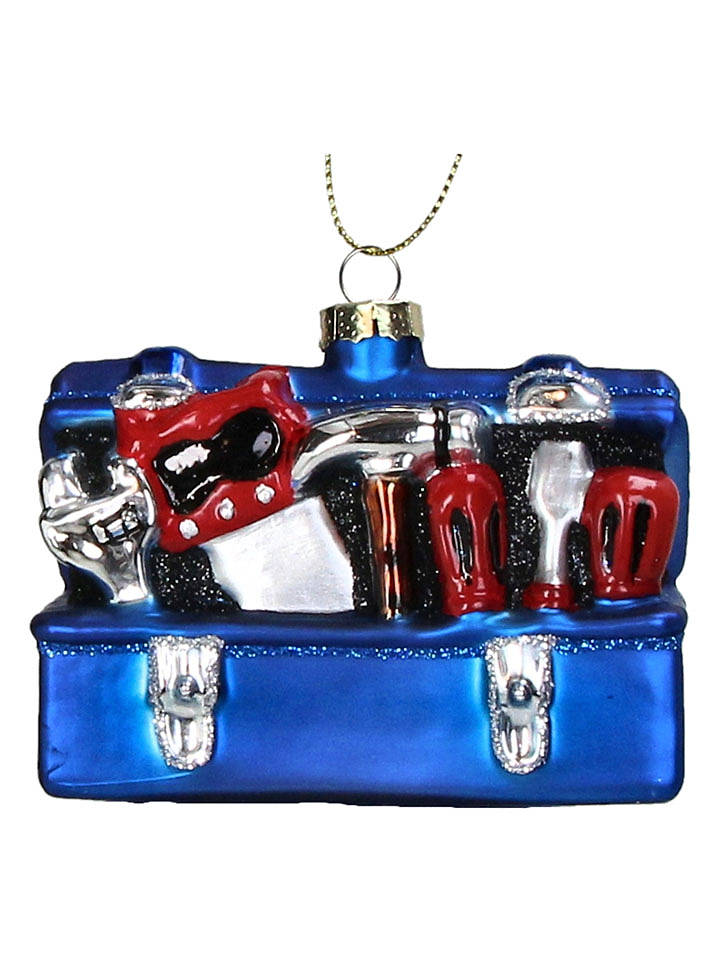 Kersten Baumschmuck "Tool Box" in Blau/ Rot - (H)6,5 cm - onesize