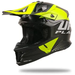 UFO Plast Crosshelm  Intrepid Schwarz / Gelb L
