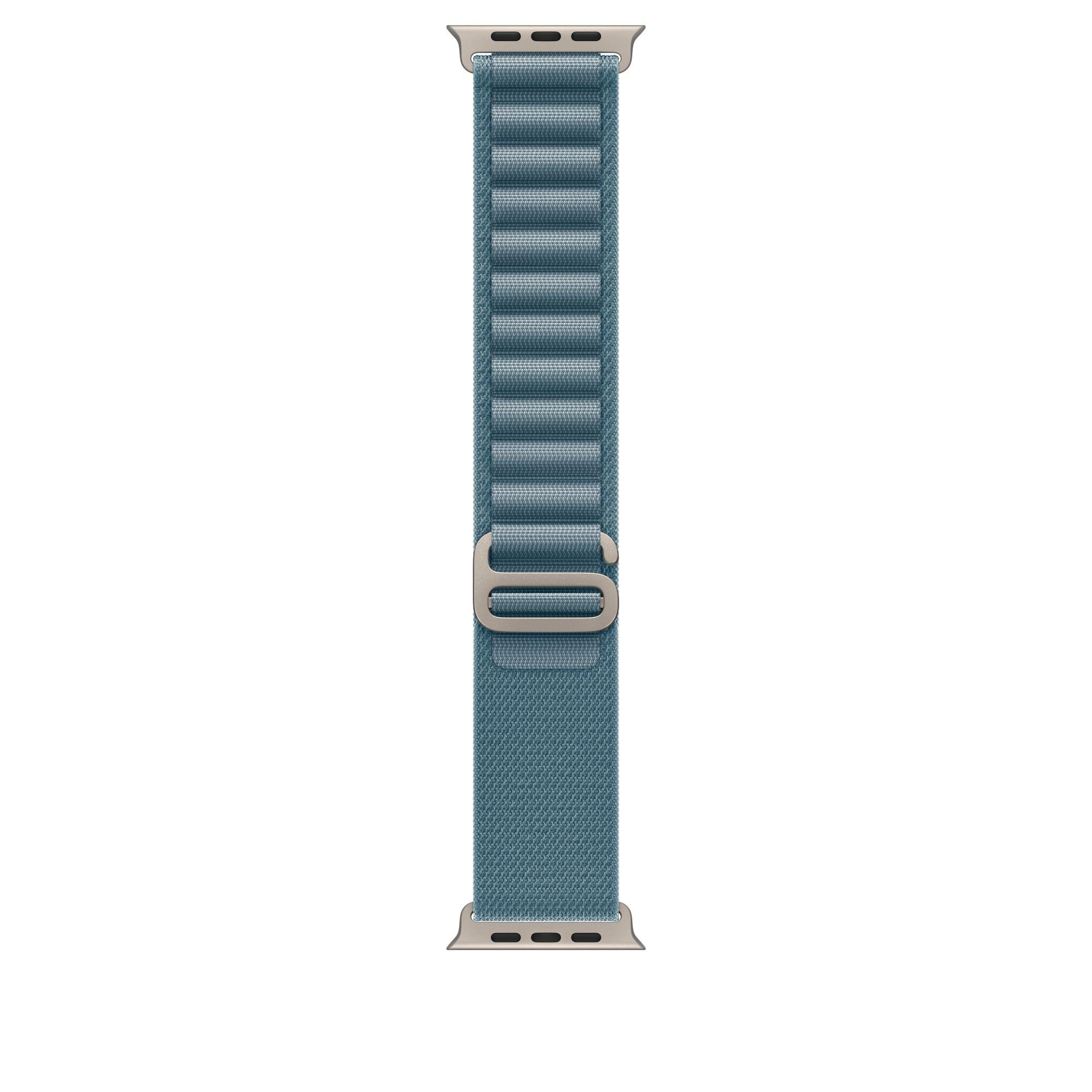 Apple 49 mm Alpine Loop Hellblau - Small - Titan Natur