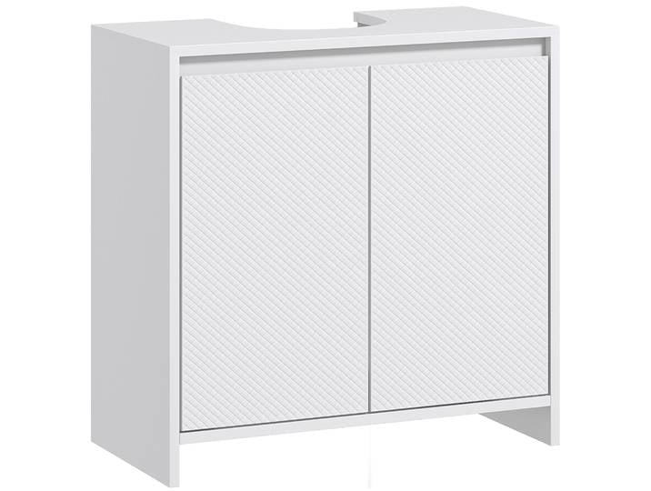 Meuble sous-évier Homcom avec étagère anti-basculement 60X30X60 cm Blanc