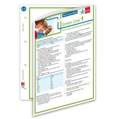 Green Line 1 G8 und G9 Klasse 5 - Auf einen Blick. Grammatik passend zum Schulbuch - Klappkarte (6 Seiten), Taschenbuch von , Klett Lerntraining bei