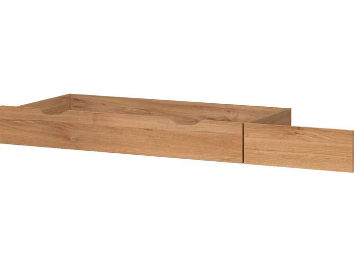 Bettschubkasten GOODPRODUCT Gala, Schublade auf Rollen für ausreichend Stauraum unter dem Bett , braun (pacific walnut), B:195cm H:20cm T:72cm, Holzwerkstoff, Schubladen, Bettschubkasten, Ergänzung für die Betten Gala, passend für beide Liegeflächen