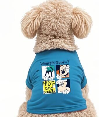 Uplift Treasures Goofy Printed Soft Breathable Pet T Shirt blue l