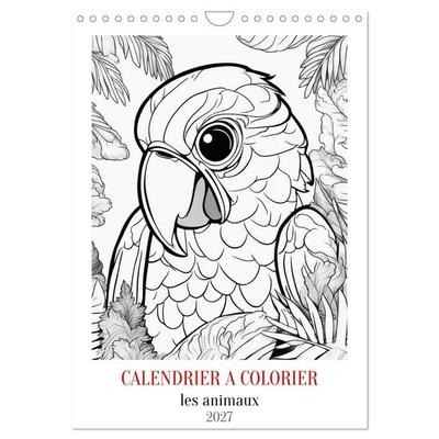 Calendrier à colorier (Calendrier mural 2027 DIN A4 horizontal), CALVENDO calendrier mensuel
