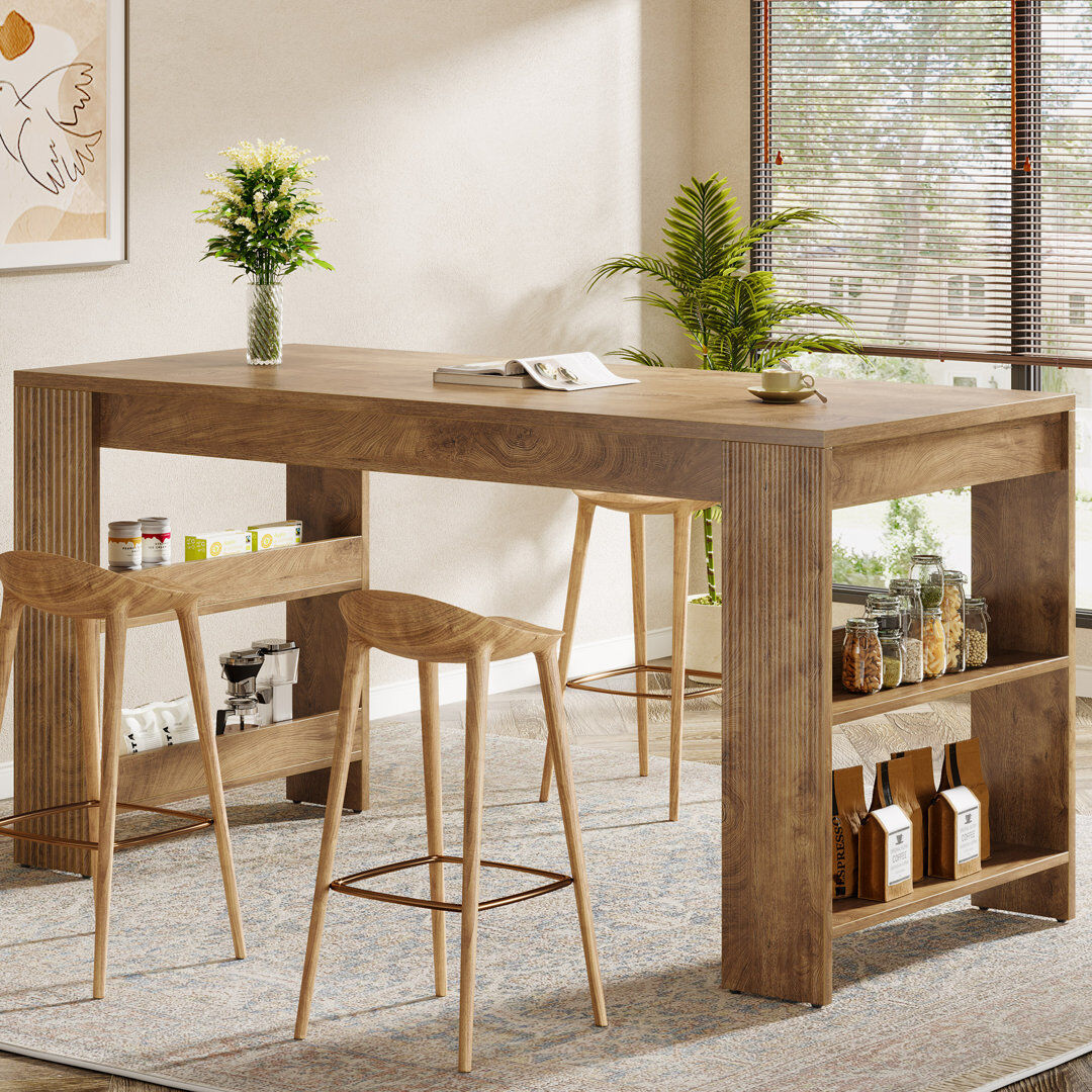 Blue Elephant 95.3 cm Home Bar Cabinet Brown 95cm H X 50cm D X 95.3cm L