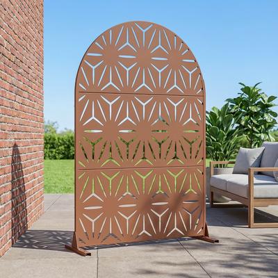Dovelina Metal Privacy Screen Outdoor Privacy Screen Outdoor Privacy Panel - 72*47