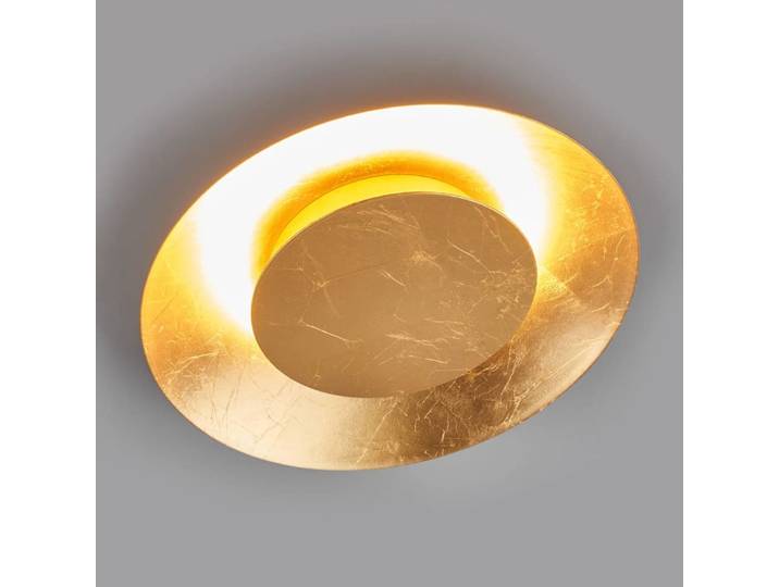 Plafonnier led en métal doré