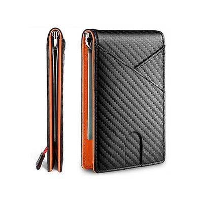 Carbonfaser-RFID Herrenbrieftaschen Geldtasche schlank dünn Karten Männer-Brieftasche luxuriöse kleine kurze Geldbörse Bi-Fold Geldbörse Geldscheintasche