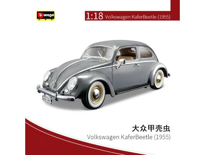 Modèle de voiture en alliage Bburago pour collectionneur, modèle de voiture en alliage Bburago 1:18, modèle de voiture Volkswagen Beetle, ornement de collection, jouets pour garçons