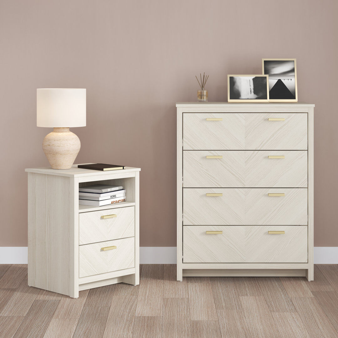 Gracie Oaks Adalinne Storage Duo Set New White