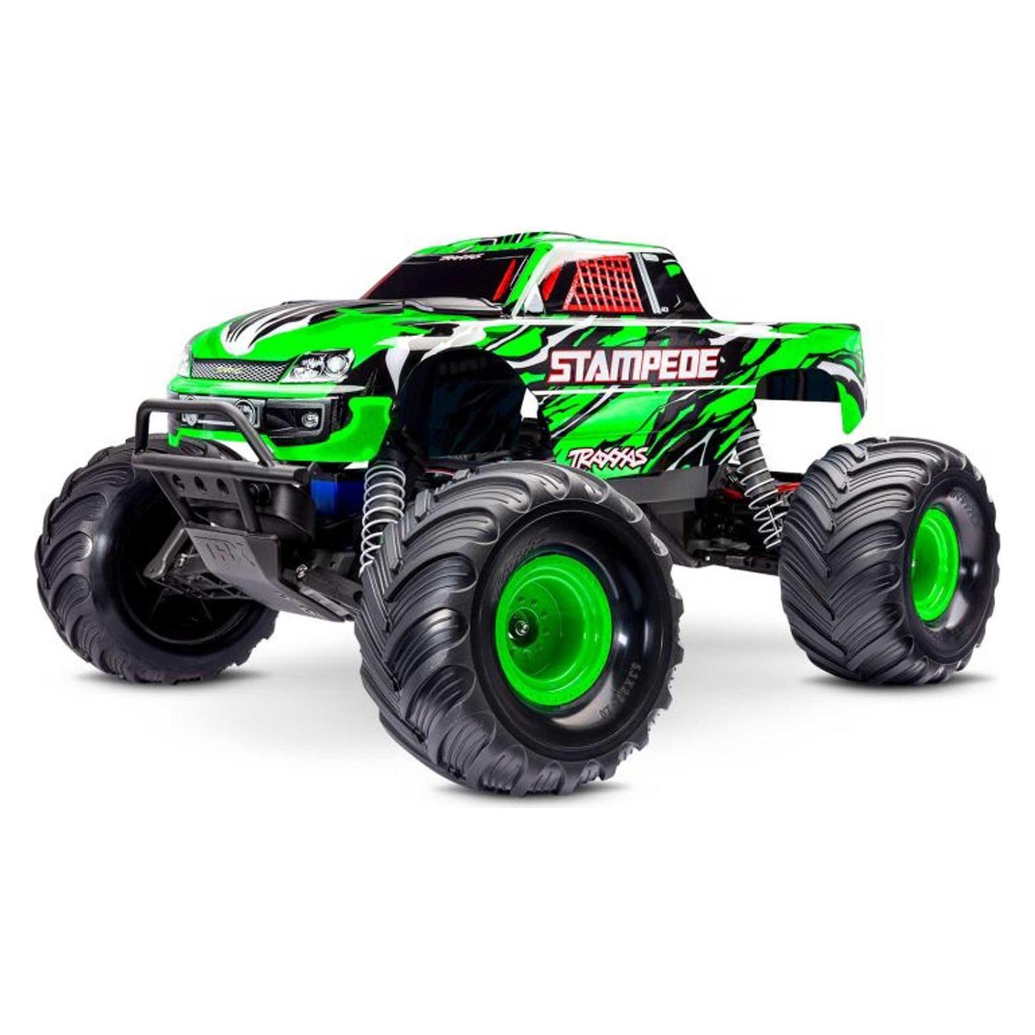 Traxxas Stampede grünX 1/10 2WD Monster-Truck RTR Brushed, HD, mit Akku und 4Ampere USB-C-Lader (RTR Ready-to-Run) (TRX36254-8-GRNX)