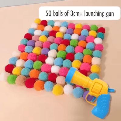 Inspire Picks Bounce Blast Interactive Cat Toy Launcher With Plush Ball 50 Balla And Gun