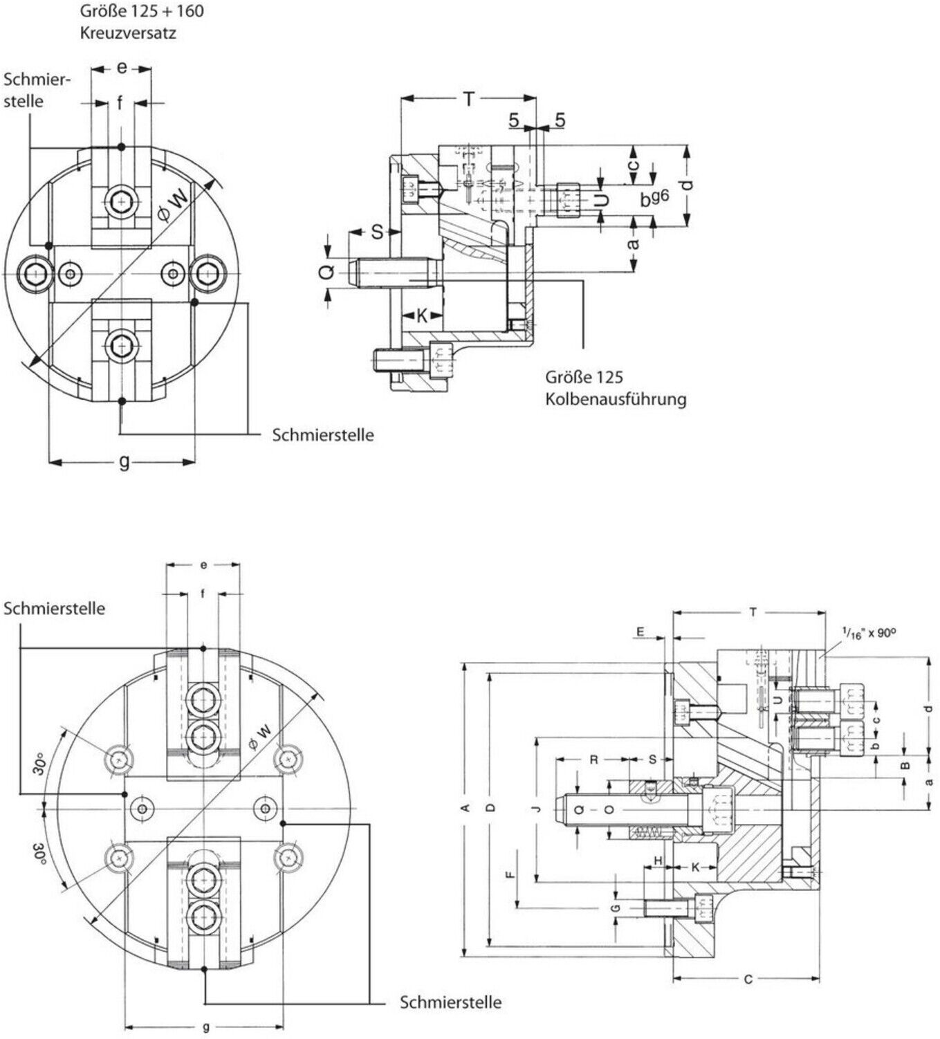 RÖHM Kraftspannfutter KFD- 125/2G KV ZA115 (154025)