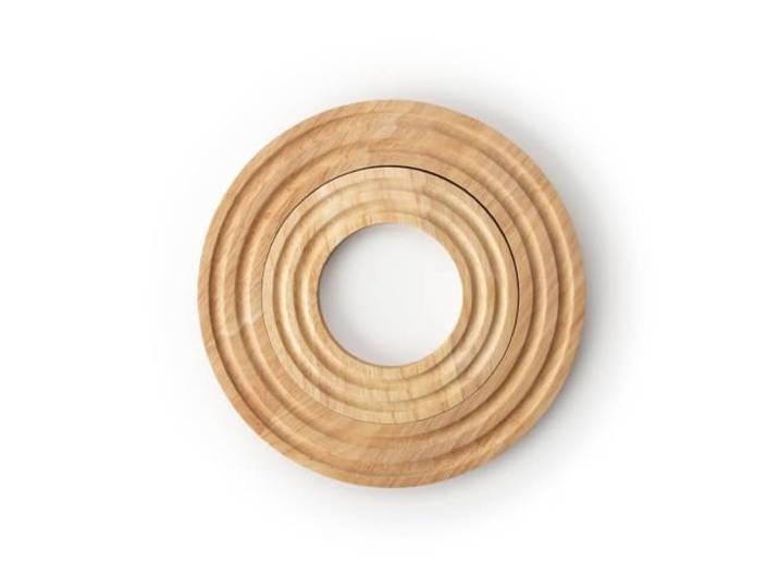 Continenta Untersetzer, rund, aus Gummibaumholz, Ø 21 x 1,5 cm