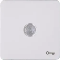 Kopp 330113003 HK02 - Flächenwippe mit Linse und Symbol ”Schlüssel”, Farbe: arktisweiß