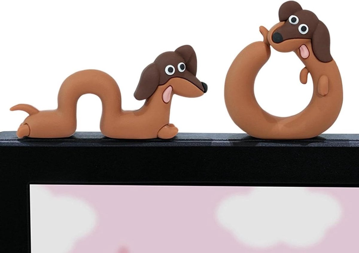 Schattige Mini Teckel Figuurtjes voor Auto Dashboard Decoratie