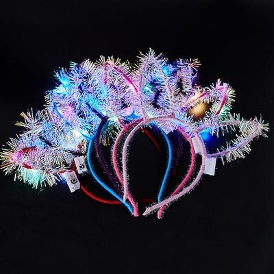 Karnevals-LED-Lichter-Stirnband mit Blumenkrone, leuchtender Haarreif für Frauen, Mädchen, Kinder, Festivals, Konzerte, Partys Kostümzubehör