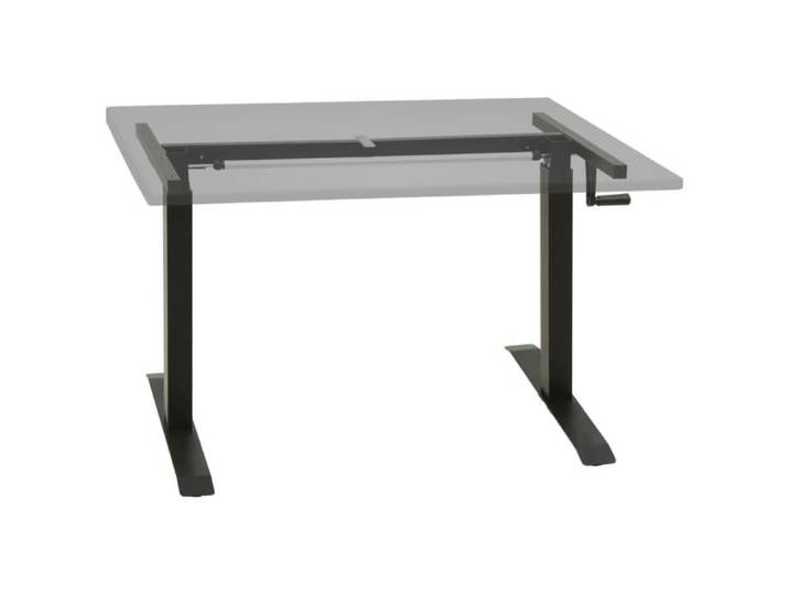 BAO Cadre de bureau réglable - GAROSA - Noir - Hauteur 71-113 cm - Largeur 102-160 cm - Manivelle