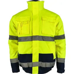 Warnschutz-Pilotenjacke "HASSO" gelb/marine - 3XL - gelb