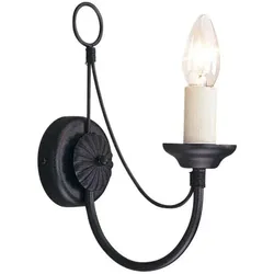 Elstead Lighting, Deckenleuchte, Carisbrooke Wandleuchte E14 Schwarz, Made in UK (E14)