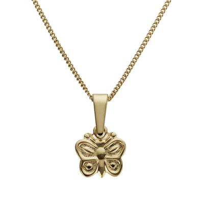 Kettenanhänger FIRETTI "Schmuck Geschenk Gold 333 Halsschmuck Anhänger Halskette Butterfly", gold (gelbgoldfarben), Schmuckanhänger, Mädchen, Gelbgold 333, 0,35 g, Kettenanhänger, Made in Germany