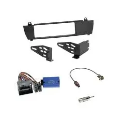BMW X3 (E83) 2004 - 08/2010 Einbauset 1-DIN Radioblende schwarz + Quadlock Le...