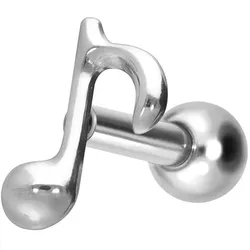 Titan Ohrpiercing mit Innengewinde ACHTELNOTE