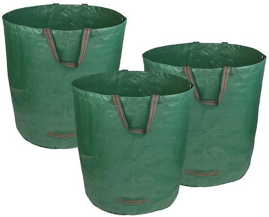 Unyqoos 3-delige set inklapbare tuinzakken, 272 liter, waterafstotend en UV-bestendig
