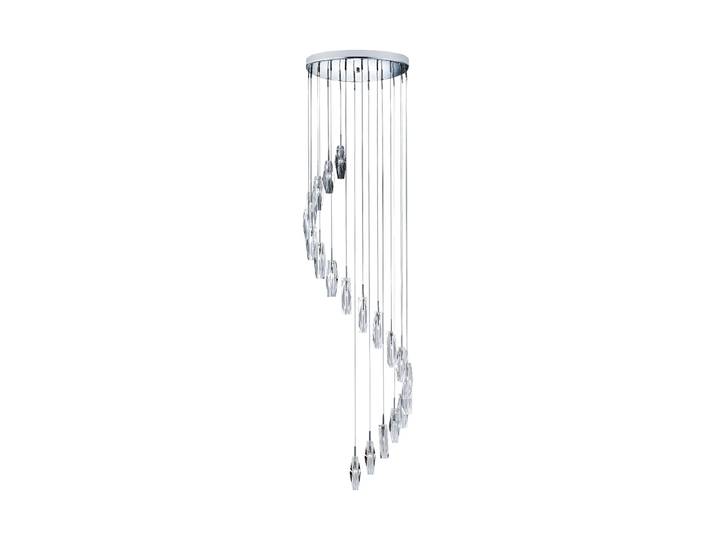 Exklusive LED Multi-Drop Pendellampe Sculptured Ice Silber, Transparent Searchlight
