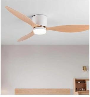 Inspired Finds CoolComfort 42 52 Inch LED Ceiling Fan With Light And DC Motor Remote Control wood With Light 42inch Dc Motor 85 265v