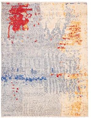 ECARPETGALLERY Hand-knotted Tangier Light Blue Wool Rug - 7'9 x 10'4