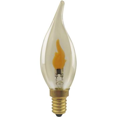 SEGULA LED-Filament "LED Kerze Windstoß smokey grau, E14", gold (smokey), L:11,2cm Ø:3,5cm, Leuchtmittel