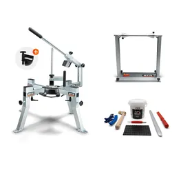 Reifenmontiergerät EVO2® mit Wuchtbock und Starterpaket Schwarz Wuchtbock Paste (1 kg) EVO2 PRO® Mit erhöhten Standfüßen (verstellbar)