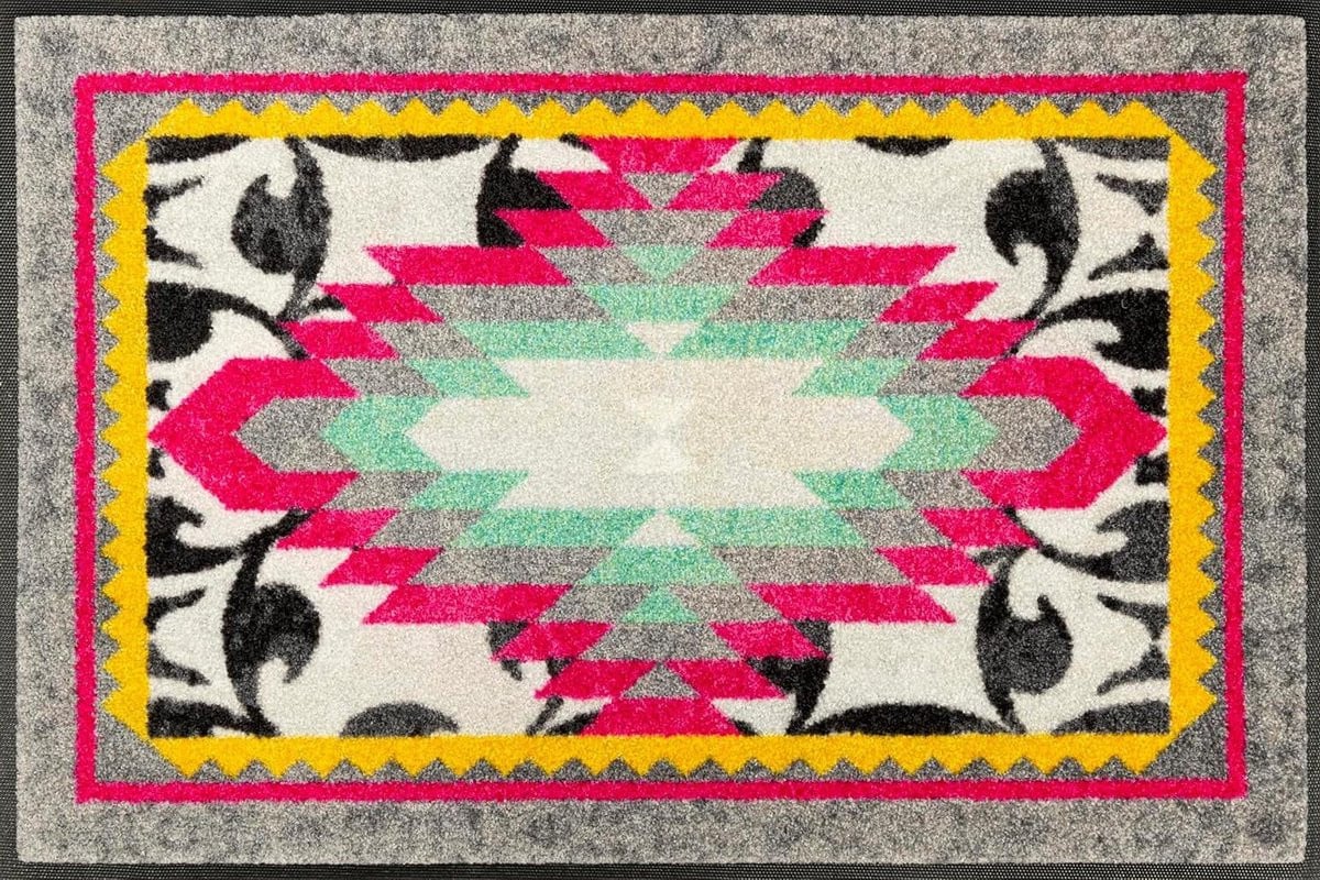 Deurmat Tribal Pop Multicolor - Wasbare Schoonloopmat - 50 x 75 cm
