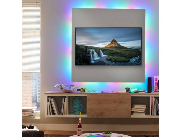 Paulmann SimpLED Motion LED-Strip Set, 5m Fernbedienung RGB SimpleLED Motion, dimmbar, weiß / opal, für Wohn- / Esszimmer, Kunststoff, Modern