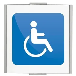FRANKFURT Türschild 120x120mm mit Piktogramm WC Behinderte
