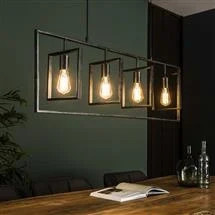 WoonStijl Hanglamp Turn Square 4L - Charcoal - Metaal