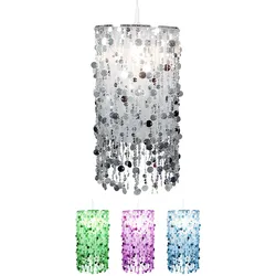Hängelampe Pendelleuchte Kinderzimmer Wohnraum silber Fernbedienung RGB LED, Metall, 1x RGB LED warmweiß, DxH27x152 cm
