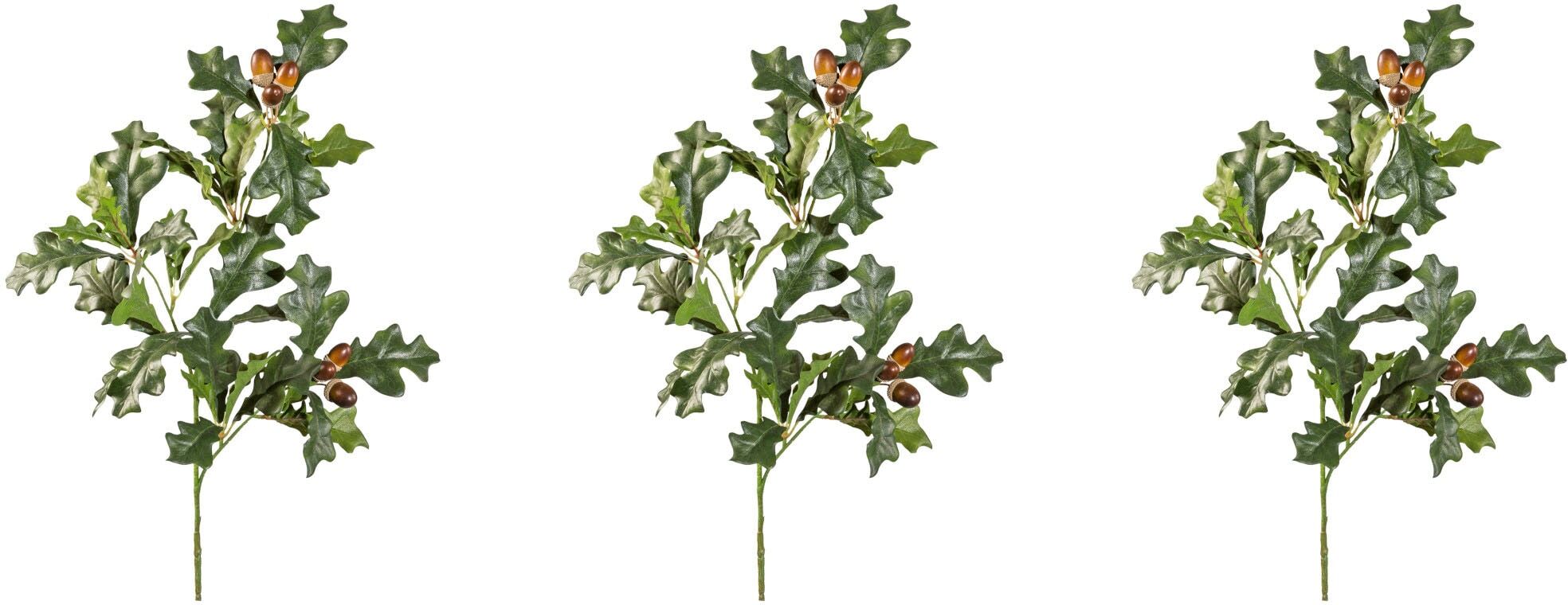 Kunstzweig CREATIV GREEN "Eichenzweig", grün, H:70cm, Obermaterial: 70% Polyester, 30% Polyethylen, Kunstpflanzen, Kunstzweig