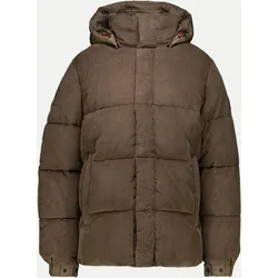 Pufferjacke aus Cord Braun XXL