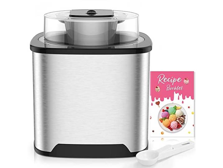 Sorbetière Turbine à Glace\, Sorbetière Électrique\, Machine à Glace en Acier Inoxydable\, 2L Machines à Glace et Sorbetière pour Sorbet Glace\, Crème Glacée et Yaourt Glacé